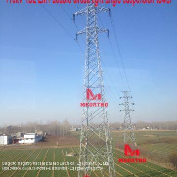 MEGATRO 110kV 1D2 ZM1 double circuit angle suspension tower