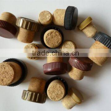 Wholesale synthetic wood corks/wine vodka bottle cork stopper