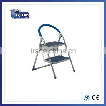 Compact Household Various aluminum & Steel & ABS Plastic 2 tiers folding Steps platform ladders