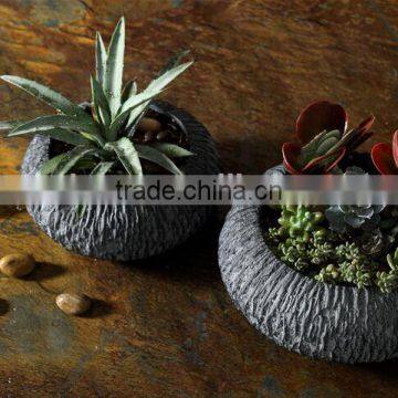 2017 Cheap Balcony Fiberglass Flower Pot Outdoor Round Planters photo-2