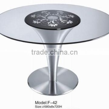 Modern stainless steel base dining room table LQ-F42