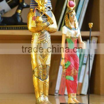 Polyresin tutankhamen and goddess egyptian statues wholesale