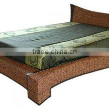 2012 elegant model single bed/2012 water hyacinth wicker wood single bed