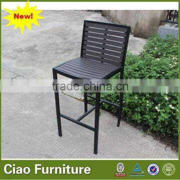 Polyester Wood Outdoor Pub Bar Chair High Chair photo-6