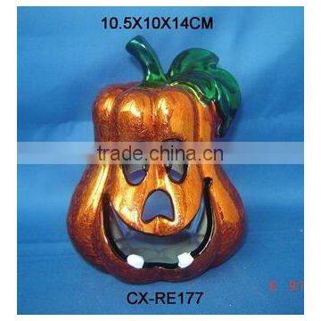 ceramic pumpkin candle holder