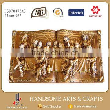 20 Inch Resin Religious Items Wall Hanging Last Supper Sculpture photo-3