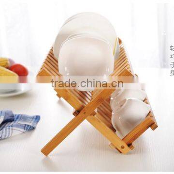 2015 Hot sell nature wood kitchen dish rack,dish holder