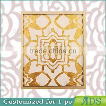Framed Handmade Carve Pattens With Gold Leaf MDF Wall Art photo-2