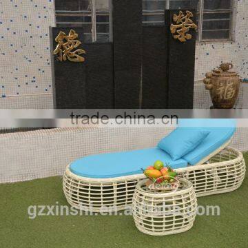 2015 the newest design rattan lounge/ rattan outdoor sun bed