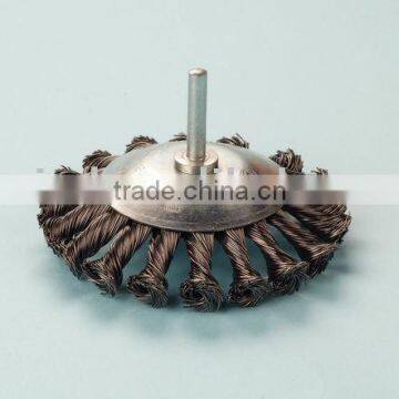 Steel knot wire bevel brush with shank,Made in China