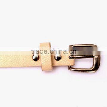 New Designed Fashion Rivet Decorated Lady Thin PU Waist Belt photo-5