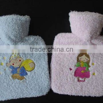 500ml Mini Blue Applique Football Cotton Hot Water Bottle With Covers photo-6