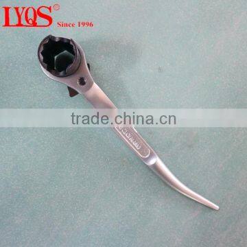 Nickled Forged 19/21mm Ratcheting Scaffold Podger Ratchet Spanners photo-2