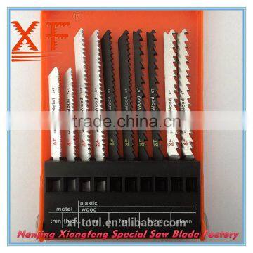 10PCS Plastic Box Bi Metal HSS T-shank Jig Saw Blades