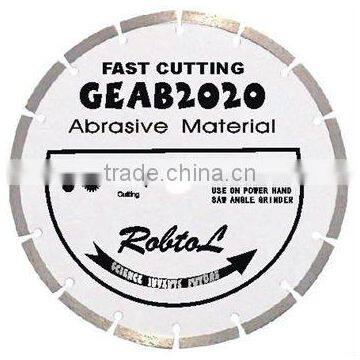 Segmented small diamond blade for fast cutting abrasive material(GEAB)