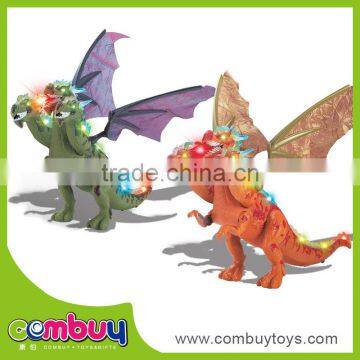 Hot selling educational soft rubber toy electric dinosaur