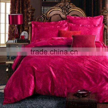 New luury Chinese wedding bed 4pcs bedding set include duvet cover bed sheet pillowcases set satin jacquard home tetile.