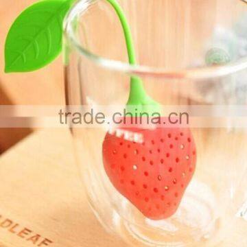 Super Cute Fantastic Strawberry Design Silicone Tea Infuser Strainer Teapot Teacup photo-2