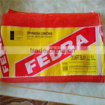 top sale cheap pp leno mesh bag for packing onion potato