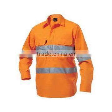 HIVIS 3 WAY COOL-BREEZE COTTON SHIRT WITH 3M R/TAPE - LONG SLEEVE