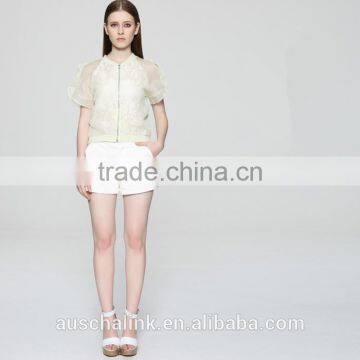 Hot Sale Summer Ladies Lightweight Short Style Silk Jacket OEM Service photo-3