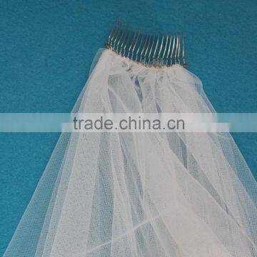Cheapest Wedding Decoration Lace Embroideried Petal Taffeta Bridal Veil photo-4