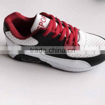 rubber soles sport shoes running with genuine leather for male, men action sport shoes training good quality, men running shoes