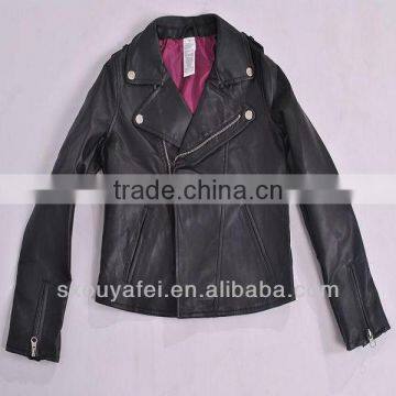Stock PU Jacket for Kids Leather Jacket Waterproof Jacket 2014 New Jacket