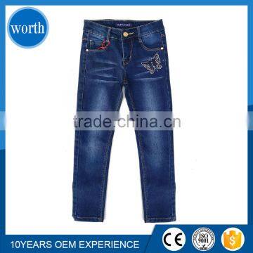 Crystal Rhinestone Jeans for Girls With OEM Service Available photo-2