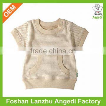 OEM eco-friendly soft new born baby organic cotton t shirt