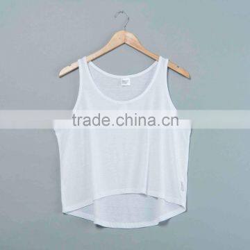 blank polyester crop top tank top for sublimation print No minimum quantity Custom Logo Printing no minimum real factory