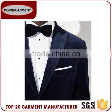 Good Quality Oem Lapel Single Button Man Suit Velvet Blazer For Men photo-3
