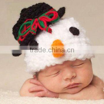 Handmade Funny Newborn Baby Snowman Crochet Hat Pattern