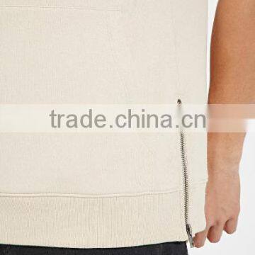 Hotsale Design Cotton Fleece Pocket Zip Plain Solid Color Pullover Short Sleeve Plain Hoodies Wholesale Made in China photo-4