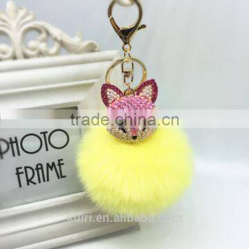 2017 New Fashion Cute Faux Fur Ball Plush Keychain Car Key Chain for Bag Pendant Fmq-11 photo-5