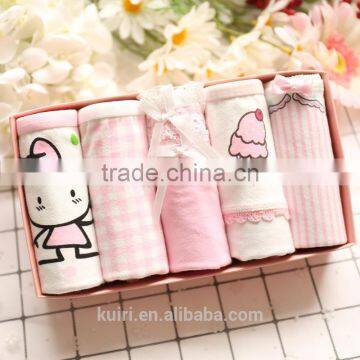 Women's Underwear Cartoon Panties Cute Pink Knickers Comfortable Cotton Briefs photo-5