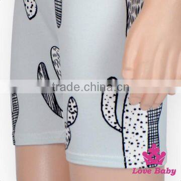 2LLY-096 Lovebaby Wholesale Formal Jumpsuit Sleeveless Baby Romper Jumpsuits Cactus Print Kids One Piece Jumpsuits photo-3