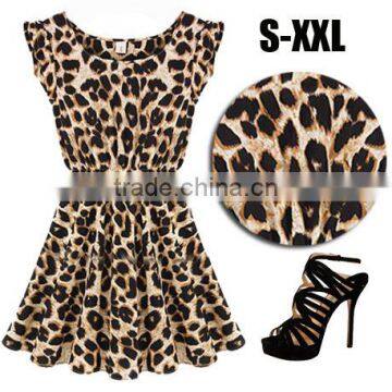Summer Fashion Women Casual Dress Sexy Leopard Dress photo-2