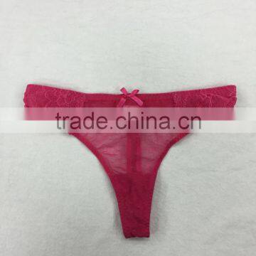 Wholesale Ladies' Sexy Fancy Panty Thong Sex Lace G-string Young Girls Thong Underwear Nylon Panties for Girl photo-6