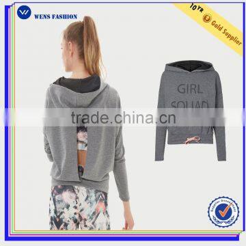 Girls Splicing Color Block Thick Warm Autumn Winter Hoodie