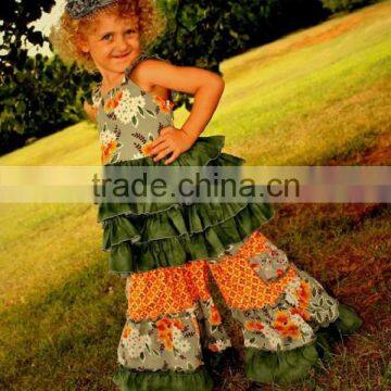 2016 Boutique Girl Clothing Fashion Summer Clothes Sleeveless Tops Ruffle Shorts Wholesale Adorable Clothing Girls Summer Outfit photo-3