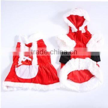 Wholesale Pet Puppy Dog Christmas Clothes Santa Claus Costume Outwear Coat Apparel Hoodie photo-4