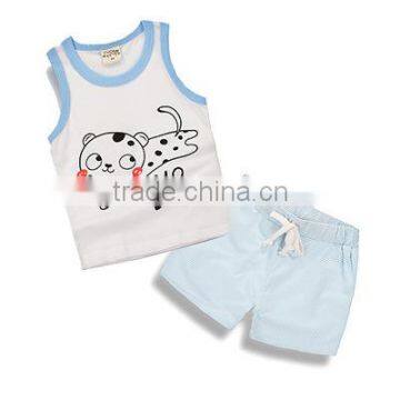 Factory price summer cool kids clothing set 2017 boy clothes