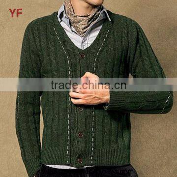 Hot Sale Buttons Fasten Long Sleeve Man Cardigan photo-2
