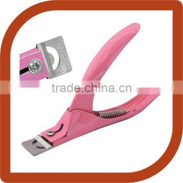 Pink Acrylic False Nail Tip Cutter Clipper Uv Gel Nail Art Manicure