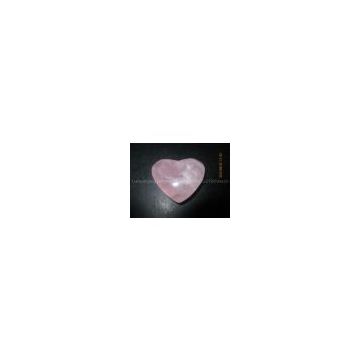 rose quartz crystal hearts, natural rose quartz