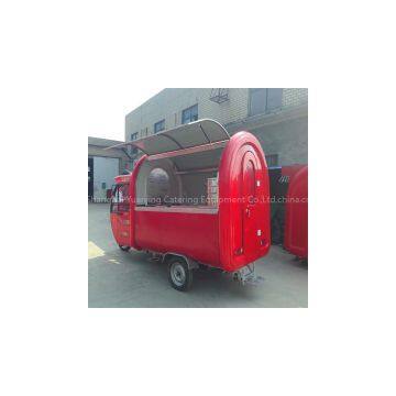 TELESCOPE Mobile Tricycle Bike Food Trailer Motorbike Food Cart Green Color Fast Food Caravan photo-2