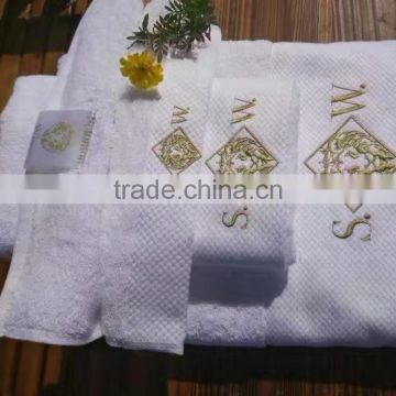 perfect soft cotton luxury hotel towels custom logo bath towel set made in china