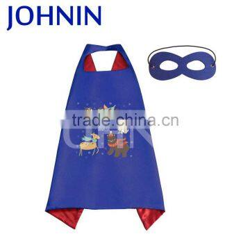 Hot Selling Satin Promotional Cute Superhero Cape And Mask For Kids