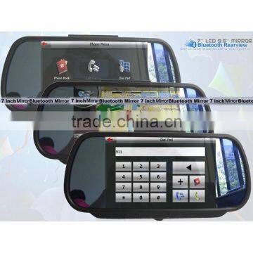 High Definition Bluetooth Handsfree 7 Inch Rearview Mirror GPS photo-3